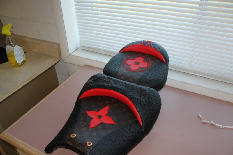 Ready Stock Motorcycle LV Design Seat Cover